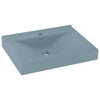 Vidaxl -Waschbecken mit Tap -Loch 60x46 cm Keramik Matt Hellblau