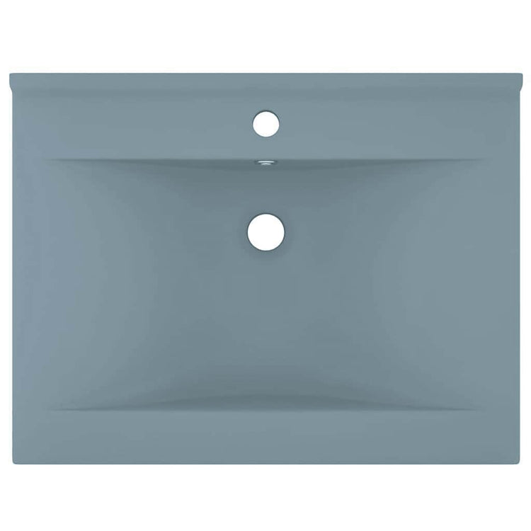 Vidaxl -Waschbecken mit Tap -Loch 60x46 cm Keramik Matt Hellblau