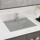 Vidaxl -Waschbecken mit Tap -Loch 60x46 cm Keramik Matt Hellgrau