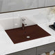 Vidaxl -Waschbecken mit Tap -Loch 60x46 cm Keramik Matt Dunkelbraun