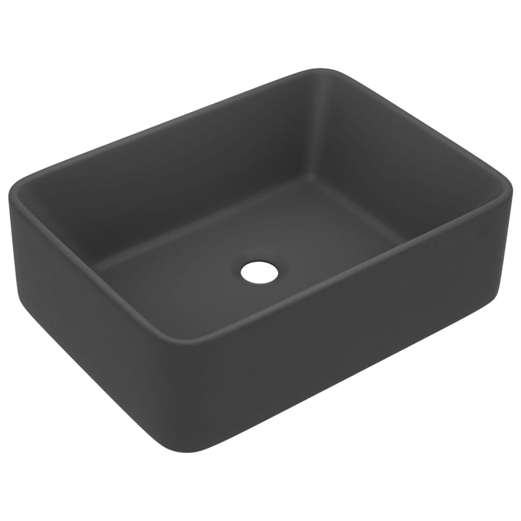 VIDAXL WASHBAIN 41X30X12 CM Keramik Matt Dunkelgrau