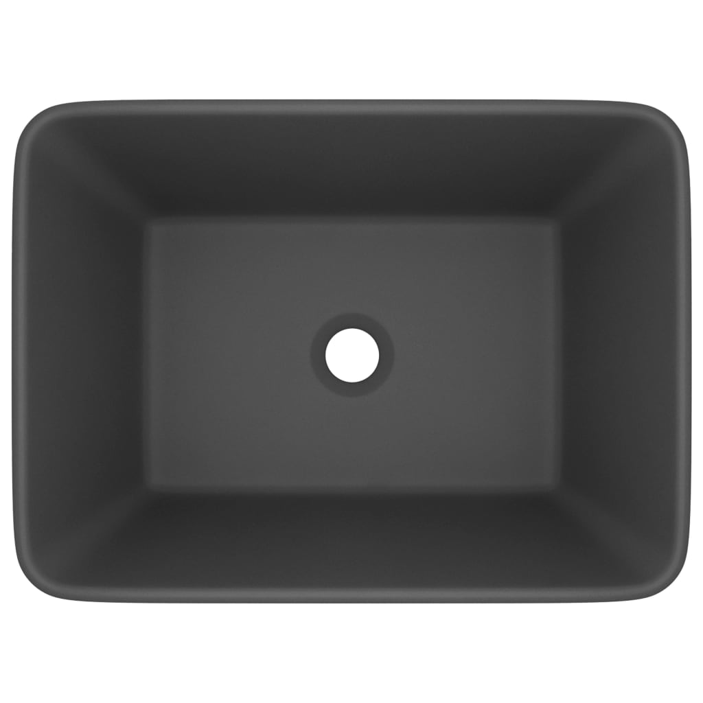 VIDAXL WASHBAIN 41X30X12 CM Keramik Matt Dunkelgrau