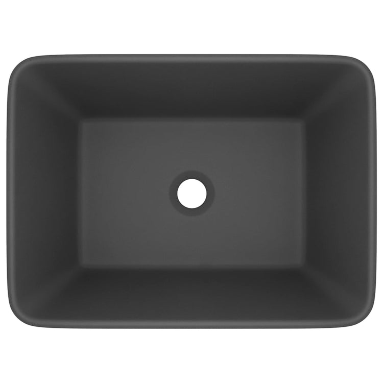 VIDAXL WASHBAIN 41X30X12 CM Keramik Matt Dunkelgrau