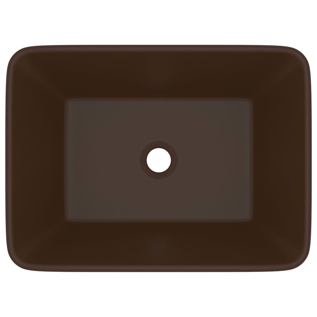 VIDAXL WASHBAIN 41X30X12 CM Keramik Matt Dunkelbraun