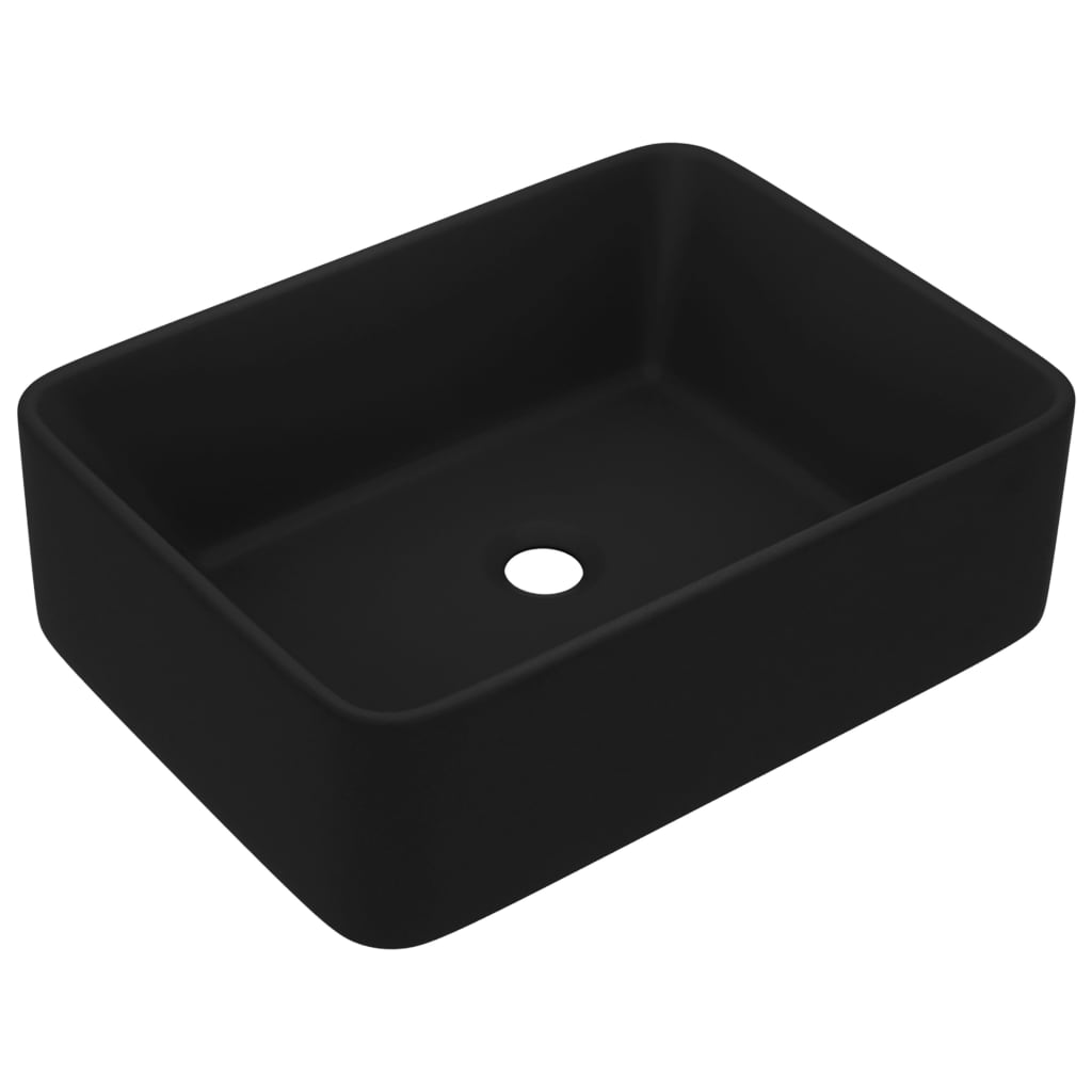VIDAXL WASHBAIN 41x30x12 cm Keramikmattschwarz