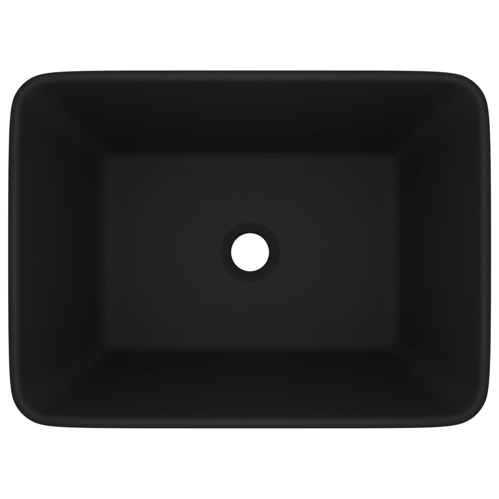VIDAXL WASHBAIN 41x30x12 cm Keramikmattschwarz