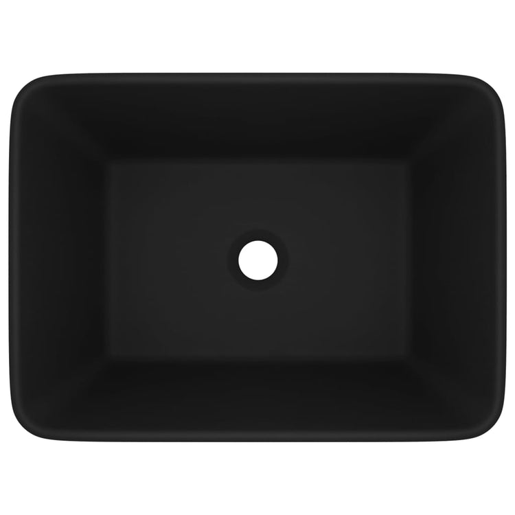 VIDAXL WASHBAIN 41x30x12 cm Keramikmattschwarz