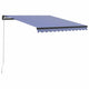 Vidaxl luifel erstreckt sich manuell 300x250 cm blau und weiß