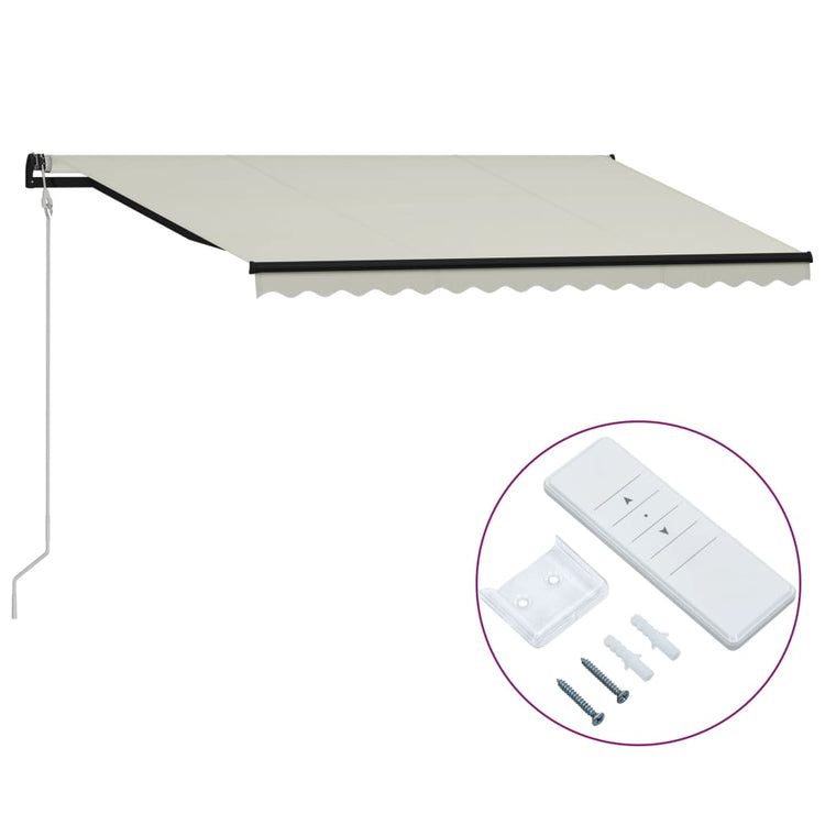 Vidaxl Luifel erstreckt sich automatisch 400x300 cm Creme