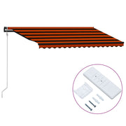 Vidaxl Luifel erstreckt sich automatisch 400 x 300 cm orange und braun - afbeelding 1
