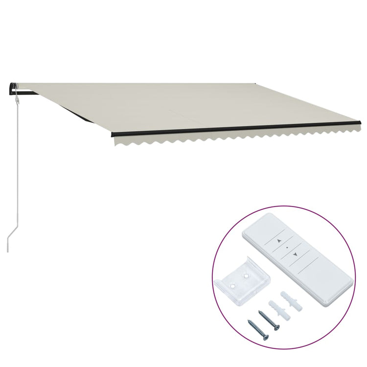 Vidaxl Luifel erweitert automatisch 600x300 cm Creme