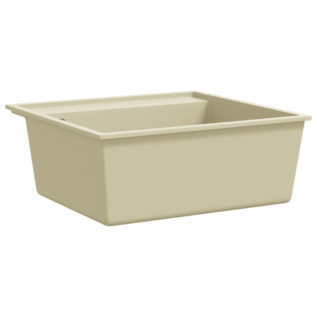 Vidaxx Waschbecken mit Überlaufloch Granitbeige