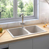 Vidaxx Küchenspüle Beige 76 x 48 x 30 cm Quarz und Harz