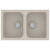 Vidaxx Küchenspüle Beige 76 x 48 x 30 cm Quarz und Harz