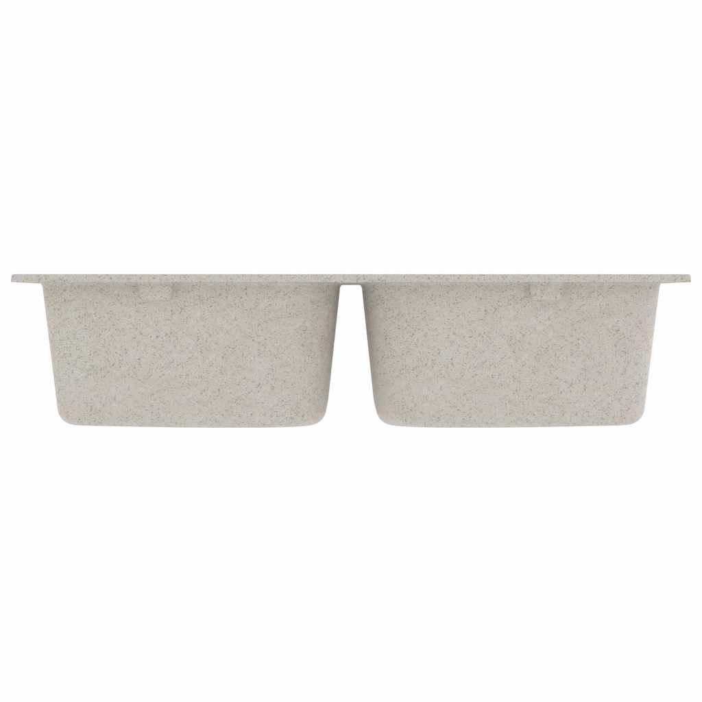 Vidaxx Küchenspüle Beige 76 x 48 x 30 cm Quarz und Harz