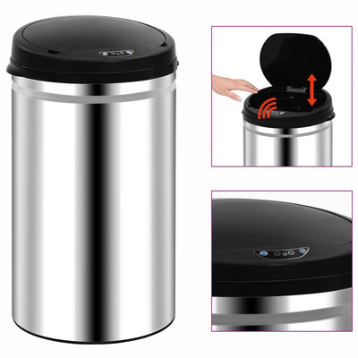 Vidaxl -Müll mit automatischem Sensor 40 l Edelstahl