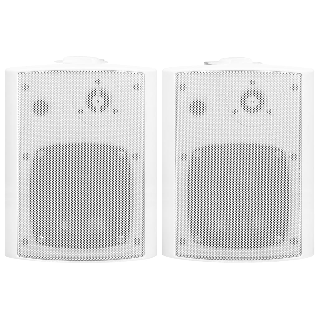 Vidaxl Stereoluidlautsprecher Wand -montiert 2 ST 100 W Weiß