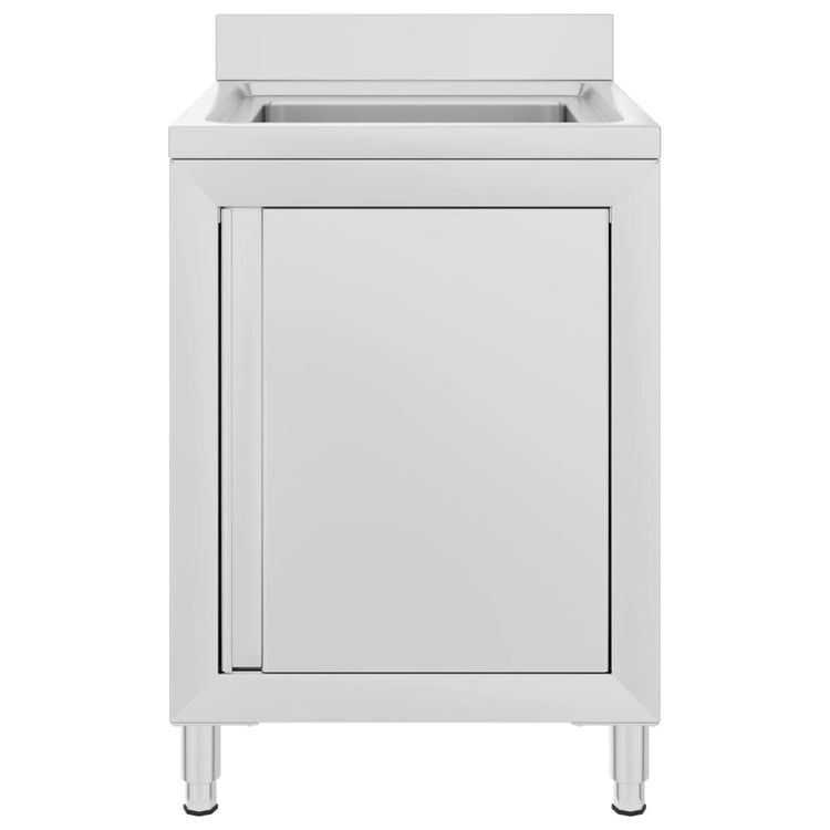 VIDAXL WASHBAIN CHING COMMERTAL 60X60X96 CM Edelstahl