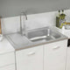 VIDAXL -Spüle mit Abflusssatz 800x500x155 mm Edelstahl Silber