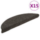 Vidaxl Treppenmatten Selbstadhäsiv 15 St 56x17x3 cm Nadel fühlt Anthrazit Filz