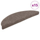 Vidaxl -Treppenmatten Selbstadhäsiv 15 St 56x17x3 cm Nadel Filzcreme -Colored