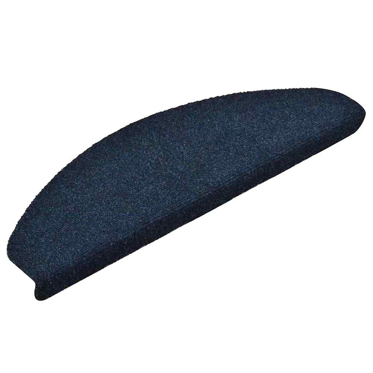 Vidaxl Treppenmatten Selbstadhäsiv 15 ST 65x21x4 cm Nadel Filz Navy Blau
