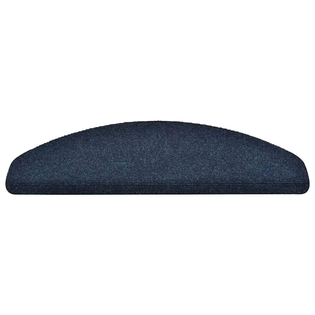 Vidaxl Treppenmatten Selbstadhäsiv 15 ST 65x21x4 cm Nadel Filz Navy Blau