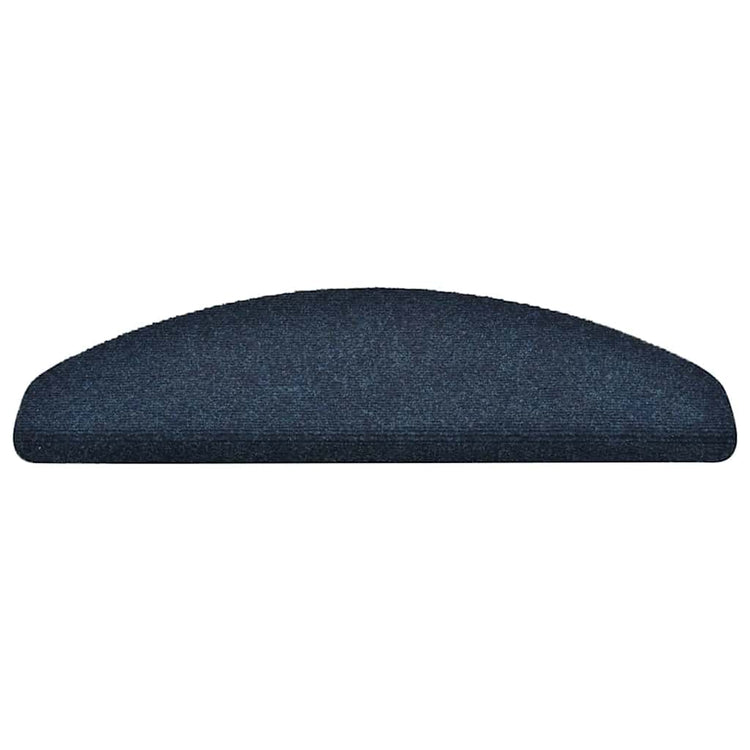 Vidaxl Treppenmatten Selbstadhäsiv 15 ST 65x21x4 cm Nadel Filz Navy Blau