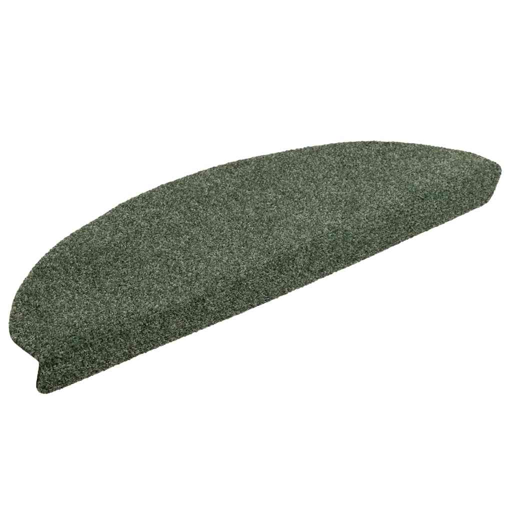 Vidaxl Treppenmatten Selbstadhäsiv 15 ST 65x21x4 cm Nadel sich grün gefühlt