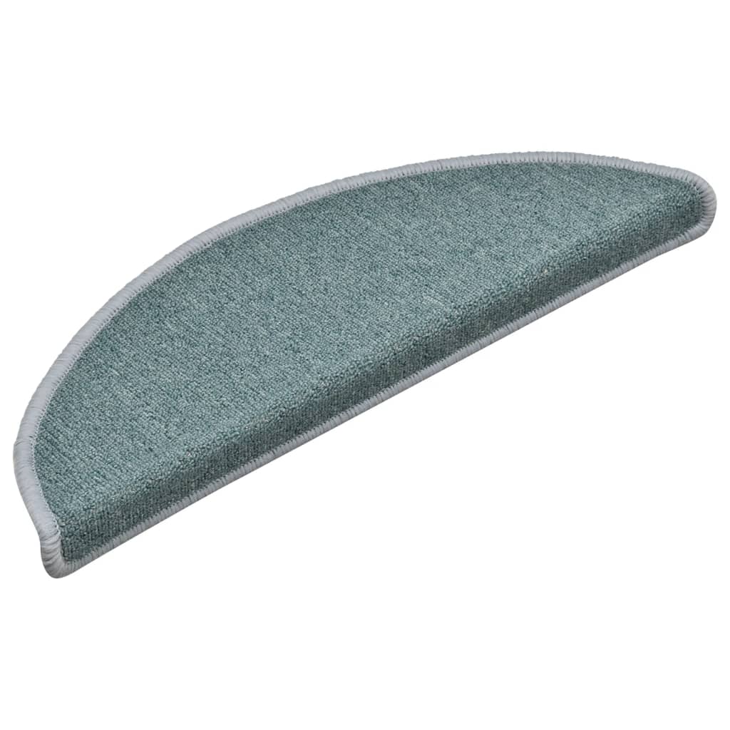 Vidaxl -Treppenmatten 15 ST 56x17x3 cm blau