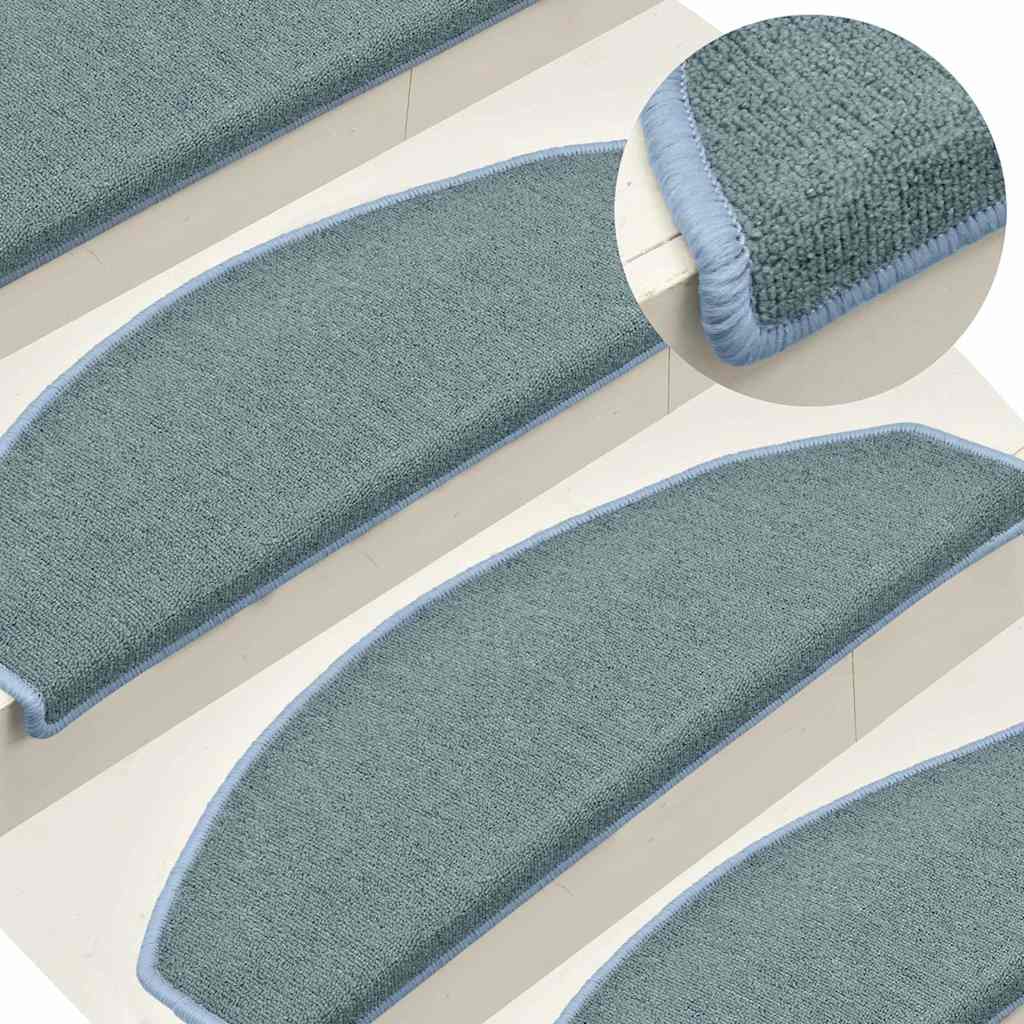 Vidaxl -Treppenmatten 15 ST 65x24x4 cm Blau