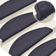 Vidaxl -Treppenmatten 15 ST 65x24x4 cm dunkelgrau und blau