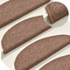 Vidaxl -Treppenmatten 15 ST 56x17x3 cm Braun