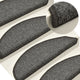 Vidaxl -Treppenmatten 15 ST 56x17x3 cm dunkelgrau