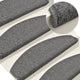 Vidaxl -Treppenmatten 15 ST 65x24x4 cm dunkelgrau
