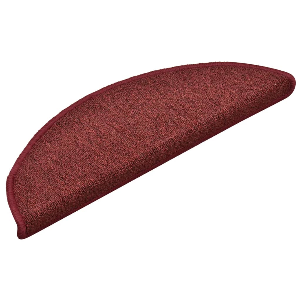 Vidaxl -Treppenmatten 15 ST 56x17x3 cm Rot