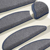 Vidaxl -Treppenmatten 15 ST 56x17x3 cm hellgrau und blau