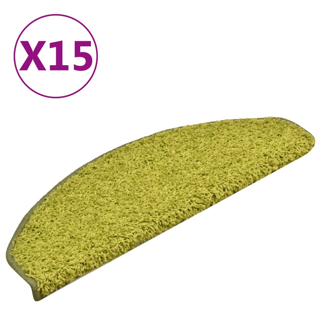 Vidaxx Stufenmatten 15 St. 65x21x4 cm grün halbrund groß