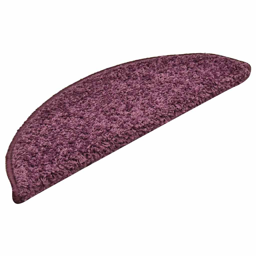 Vidaxl -Treppenmatten 15 ST 56x17x3 cm dunkelviolett