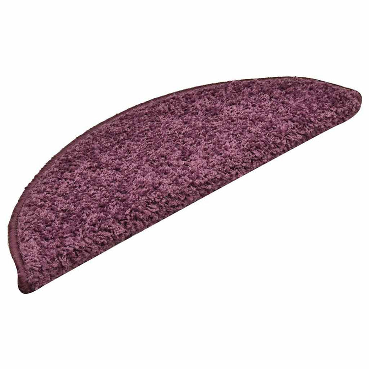 Vidaxl -Treppenmatten 15 ST 56x17x3 cm dunkelviolett