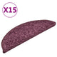 Vidaxl -Treppenmatten 15 ST 56x17x3 cm dunkelviolett