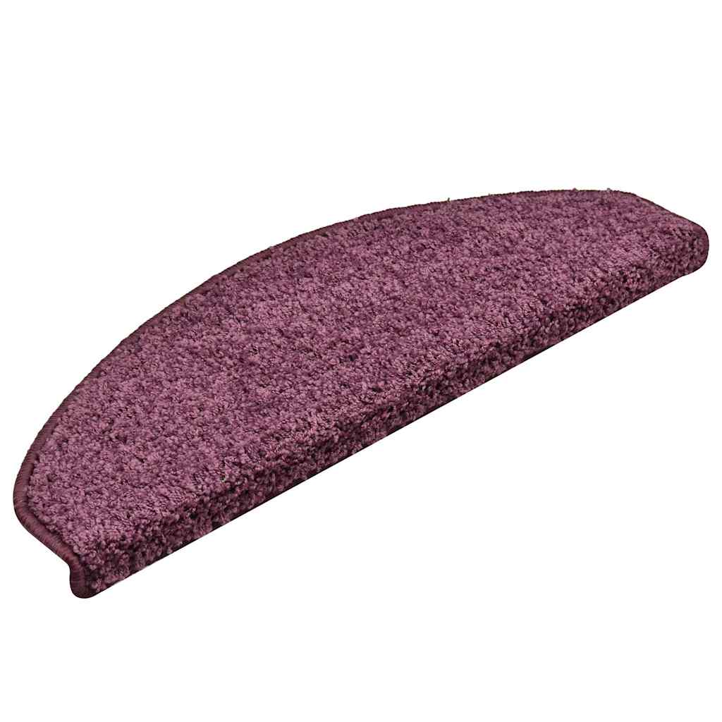 Vidaxl -Treppenmatten 15 ST 65x21x4 cm dunkelviolett