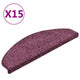 Vidaxl -Treppenmatten 15 ST 65x21x4 cm dunkelviolett