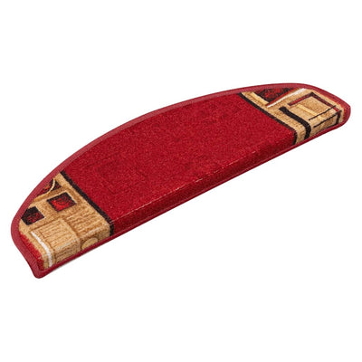 Vidaxl Treppenmatten Selbstadhäsiv 15 ST 65x21x4 cm Rot