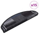 Vidaxl Treppenmatten Selbstadhäsiv 15 ST 65x21x4 cm schwarz und grau