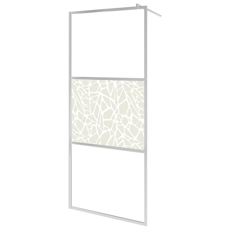 Vidaxl begehete Duschwand mit einem Steinmuster 100x195 cm ESG-Glas