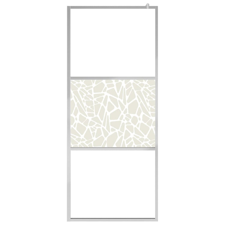 Vidaxl begehete Duschwand mit einem Steinmuster 140x195 cm ESG-Glas