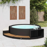 Vidaxl Spa-Bouw Poly Rattan und Acaciahout Schwarz - afbeelding 3