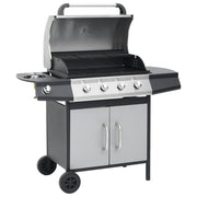 Vidaxl Gasbarbecue 4+1 Kochzone Stahl und Edelstahl Schwarz Silber - afbeelding 1