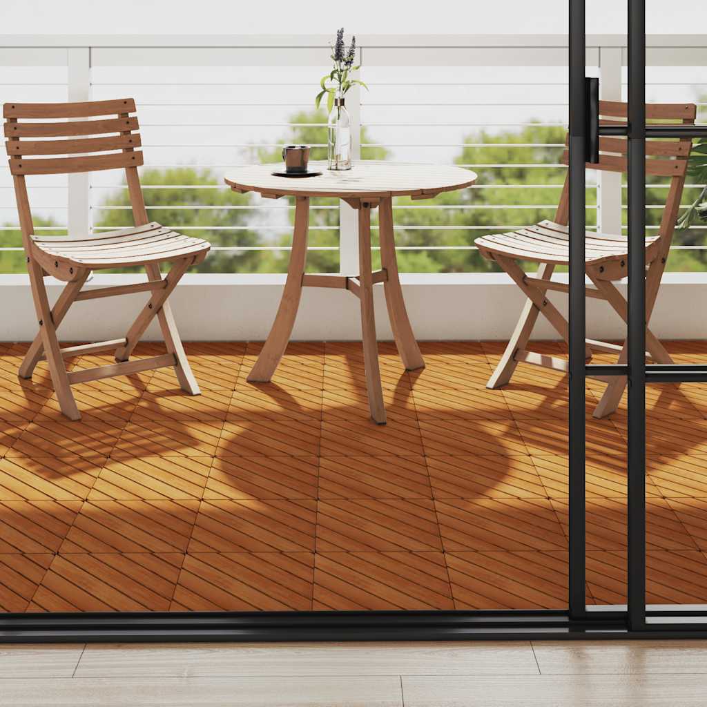 VIDAXL -Terrassenfliesen 10 PCs 30 x 30 cm Feststoff Acaciahout